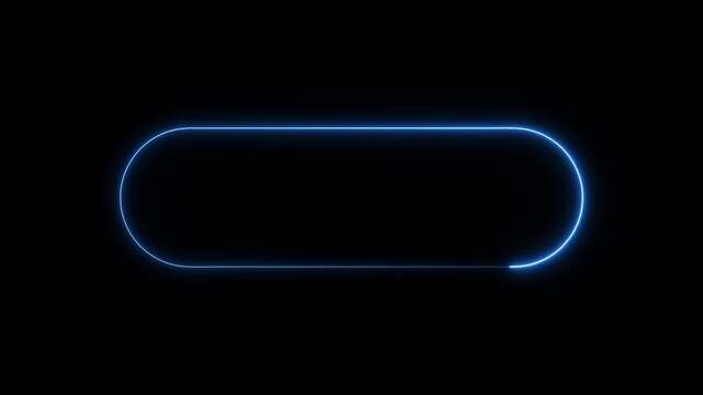 Neon retro style name placeholder neon sign board 4K. Empty title space intro reveal shiny glowing rectangular frame for nightclubs- 4k black background icon animation