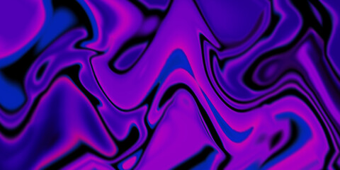 Abstract liquid paint background with swirl patterns of vibrant violet blue and deep black colors.