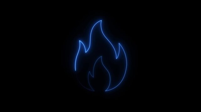 Red Hot Fire Flame Heat or Spicy Food Symbol Animation for Apps and Websites Energy Warning and Food Spice Graphics