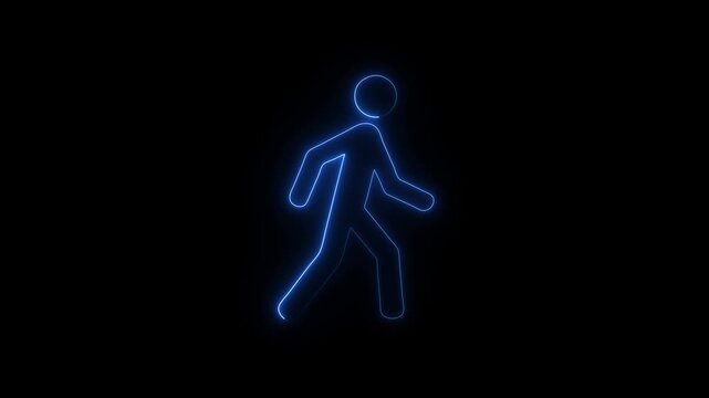 A Person Walking or Walk Sign Animation for Apps and Websites Navigation Safety and Direction Design Elements