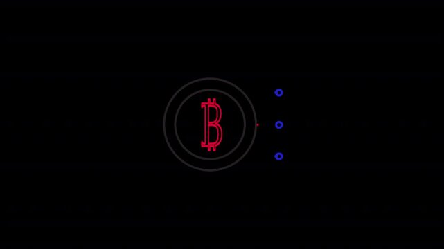 Animated crypto coin in motion, symbolizing digital currency, blockchain investment, and modern financial and business context in alpha channel
