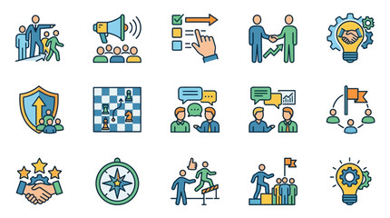 Fototapeta premium Business people icons and teamwork.