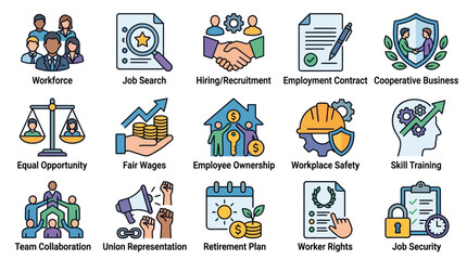 Fototapeta premium Business Workplace Concepts and Symbols.