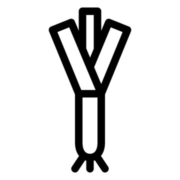 Fresh Green Leek Line Icon