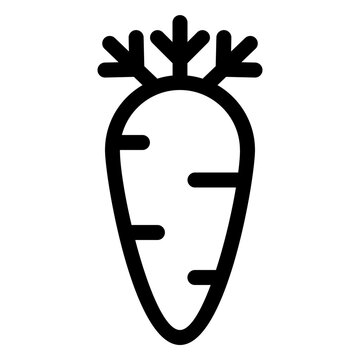 Fresh Healthy Carrot Line Icon