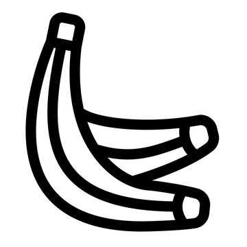 Fresh Peeled Banana Line Icon