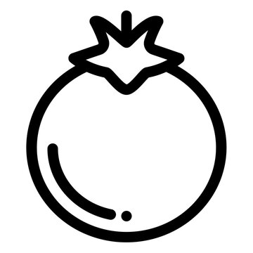 Fresh Ripe Tomato Line Icon