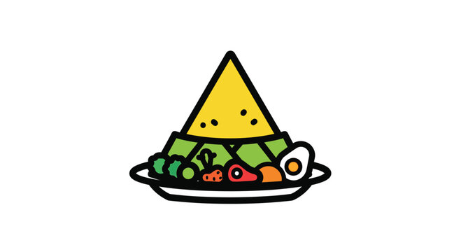 Colorful food on a plate.