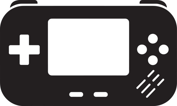 Vintage style handheld gaming console with directional pad and buttons