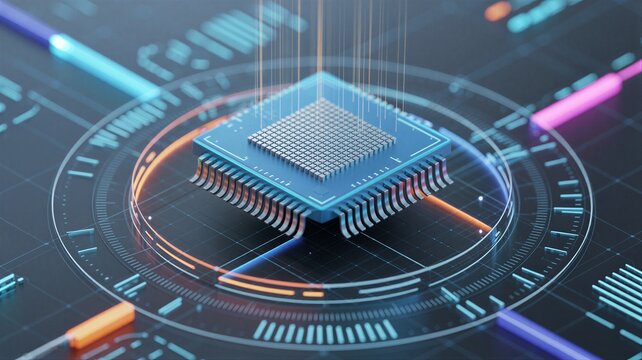 Single neural accelerator chip on circuit board representing edge ai accelerator for low latency inference at device level.