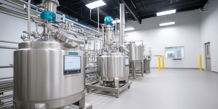 Industrial stainless steel chemical reactors