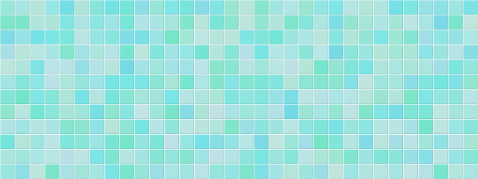 Turquoise pattern square for tile pool bathroom and wall background white. Mosaic swimming geometric for green rectangle sparkling and summer view floor. Turquoise blue texture for tile stone.
