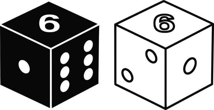 Two six-sided dice showing number six