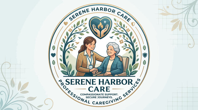 Serene Harbor Care professional caregiving service logo.