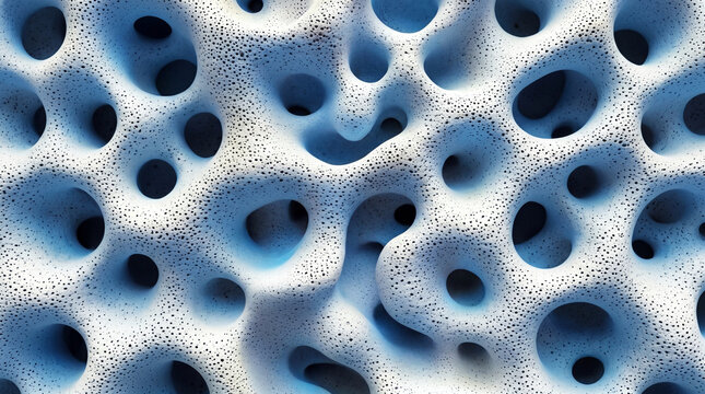 Abstract porous organic texture, macro cellular bone structure, marine coral surface concept for microscopic biology and 3D graphic design