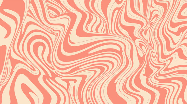 An organic abstract pattern composed of flowing, liquid-like line forms with distorted curves that create a subtle trippy optical illusion