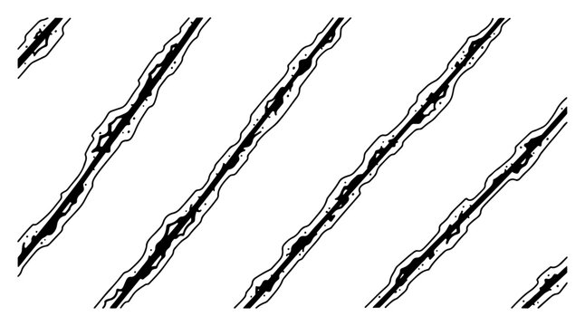 Monster claw marks with diagonal scratches in hand drawn sketch style