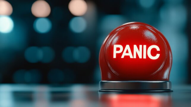 The Emergency Panic Button is Illuminated in Bright Red for Use During Urgent and Critical Situations Only
