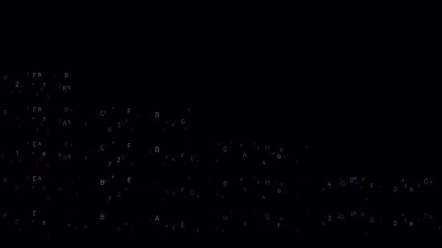 Abstract Digital Matrix Rain With Falling Green Code Symbols.