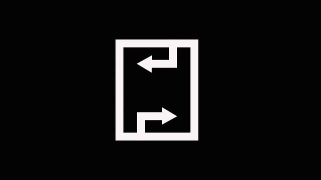 Minimalist rotating arrow loop animation for user interface and navigation rotation cycle refresh 4k video.