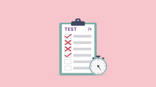 Test Progress Tracker with Completed Tasks and Deadline Concept