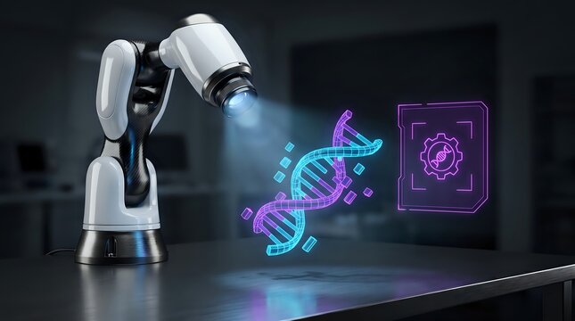 Macro-RoboticScanner-ARDNAHologram-GeneEditing-TextlessHUD