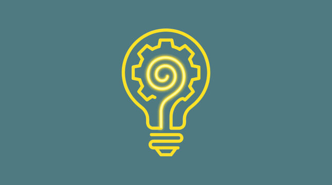 Innovation concept with light bulb icon.