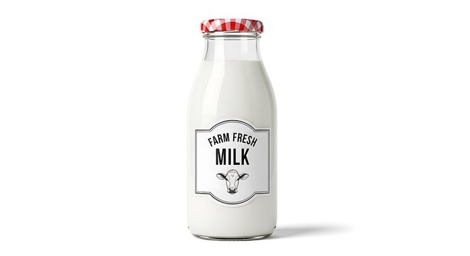 Carton of lactose-free milk with tamper evident seal on white