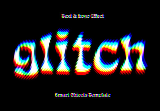VHS Text Effect &ndash; Glitching Typography for Logo, Poster & Branding (PSD)