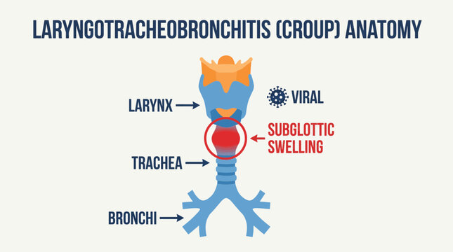 Laryngotracheobronchitis Croup Viral Subglottic Swelling Anatomy