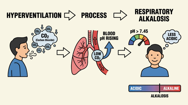 Respiratory Alkalosis Hyperventilation Effect on Blood pH