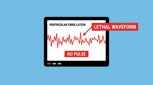Ventricular Fibrillation Arrhythmia Lethal Waveform Vector