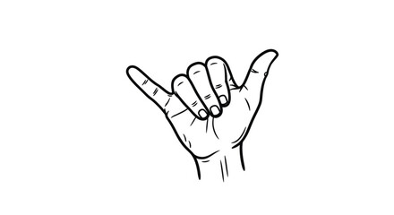Fototapeta premium Hand making shaka sign gesture.