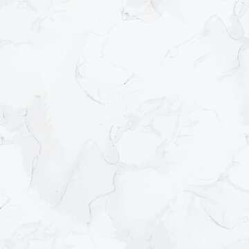 White Marble Floor Pattern. Modern Seamless Painting. Light Alcohol Ink Splash. Grey Vector Texture. Grey Marble Background. White Water Color Background. Grey Abstract Watercolor. Light Tile Stone.