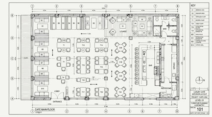 Architectural floor plan of a commercial office space © S.Siam