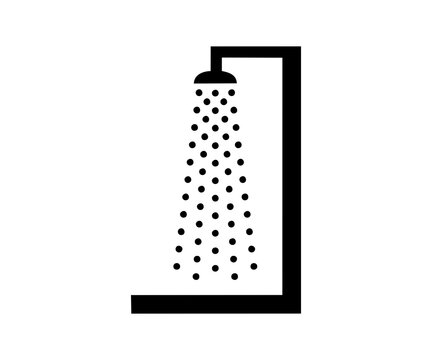 PF 025: Shower sign illustration on transparent background. 