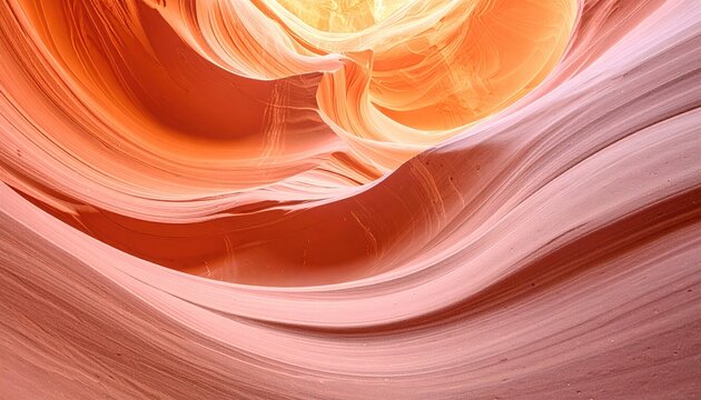Swirling waves of light and shadow dance across the textured, orange-red sandstone walls of a narrow canyon