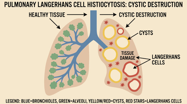 Pulmonary Langerhans Cell Histiocytosis Cystic Destruction Diagram