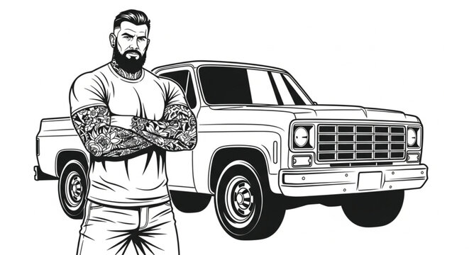 Man with crossed arms and tattoos.