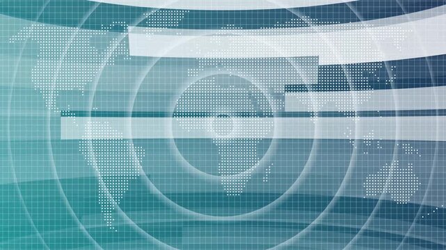 Breaking News Template intro for TV broadcast news show program, 3d virtual news studio green screen background and digital radio waves. Breaking News - Lower third live breaking news background 