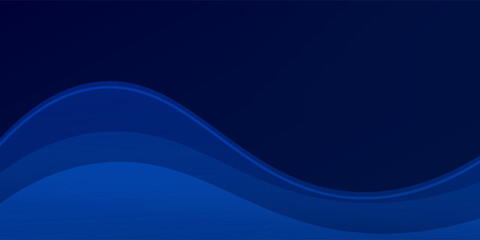 Obraz premium Experience the modern elegance of the abstract gradient wave background. Its dark blue waves create a captivating atmosphere for websites, social media background