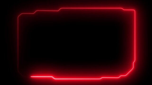 Futuristic Neon HUD Frame Overlay, Digital Interface Element Glowing Geometric. Futuristic neon HUD frame, Hud frames blue user interface elements design modern technology futuristic control panel.