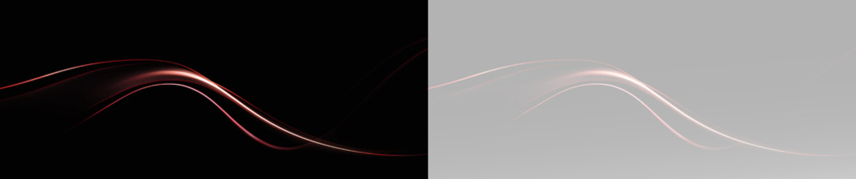 glowing light sweep with elegant flowing ribbon and smooth luminous wave for creative abstract style