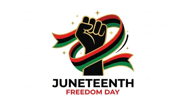 Juneteenth freedom day celebration graphic