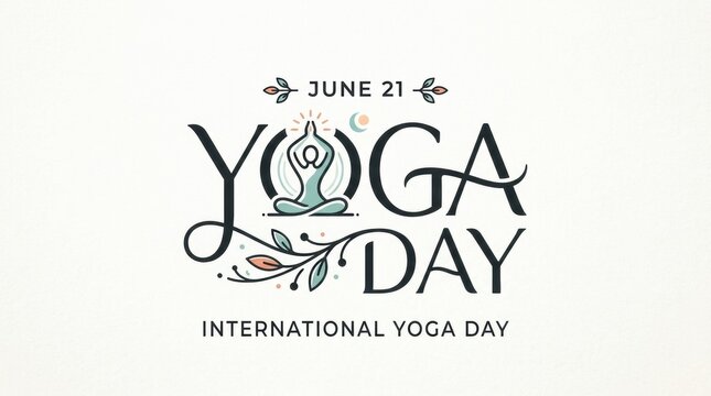 International yoga day june 21st celebration logo
