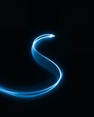 Fototapeta premium Single Luminous S-Shaped Flow