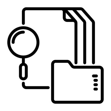 Document icon, line icon style