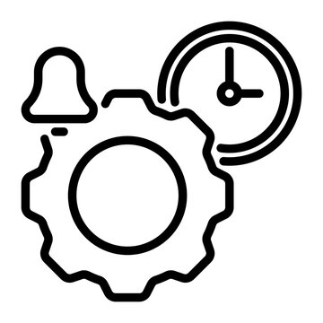 Gear icon, line icon style