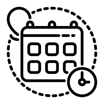 Calendar icon, line icon style
