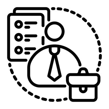 manager icon, line icon style